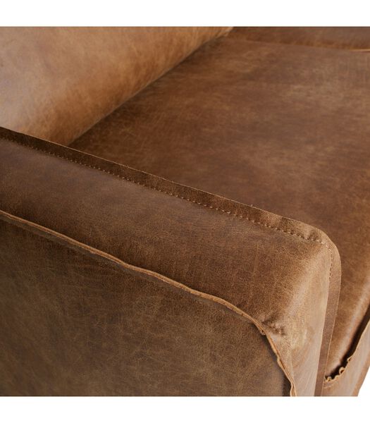 Rodeo Daybed Links - Recycle Leer - Cognac - 85x203x86