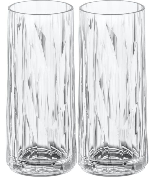 Verres à long drink / verres à cocktail  - incassables - Super verre - 250 ml - 2 pièces