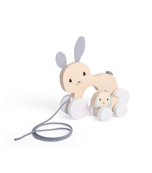 Bigjigs Lapin et bébé à tirer FSC 100%