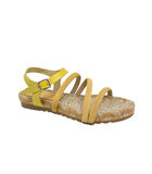 Platte sandalen van leer en splitleer PATMOS image number 1