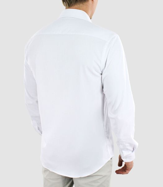 Chemise sans plis ni repassage - Blanc - Coupe régulière - Coton Bamoe - Hommes