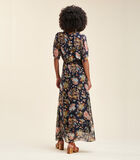 Lange jurk in viscose zijde met groenteprint image number 2