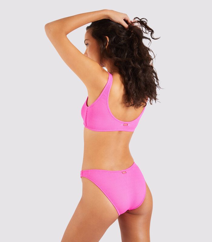 Roze beha-bikinitopje met kreukeffect Justin Scrunchy image number 3