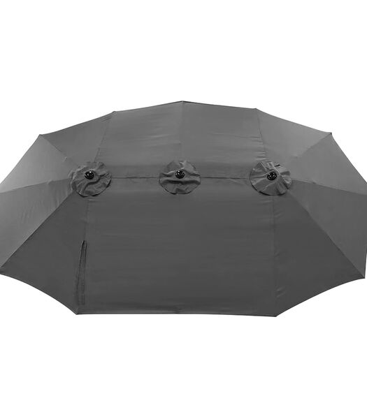 Dubbele paraplu 2,7x4,6m LINAI grijs