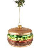Kerstbal Hamburger 10 cm image number 1