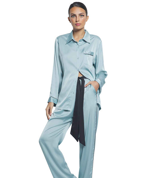 Pyjama broek shirt lange mouwen Satin
