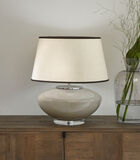tafellamp glas, lampenvoet ovaal, laag model - Bauble - Beige image number 1