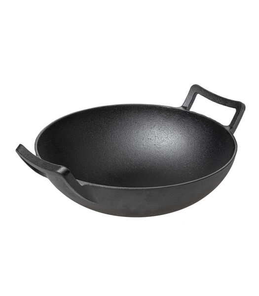Poêle à wok  / Wadjan - Fonte - ø 32 cm - Sans revêtement antiadhésif
