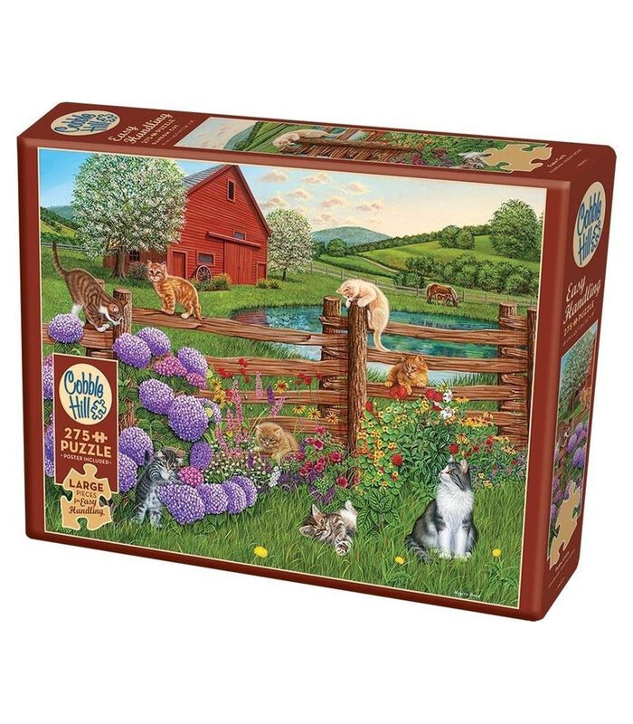 Puzzle  facile à manipuler 275 pièces - Farm Cats image number 2