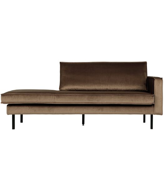 Rodeo Daybed Rechts - Velvet - Taupe - 85x203x86