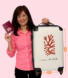 Bagage à main Valise avec 4 roues et serrure TSA (Art - Coral - Matisse - Rouge - Abstrait) image number 1
