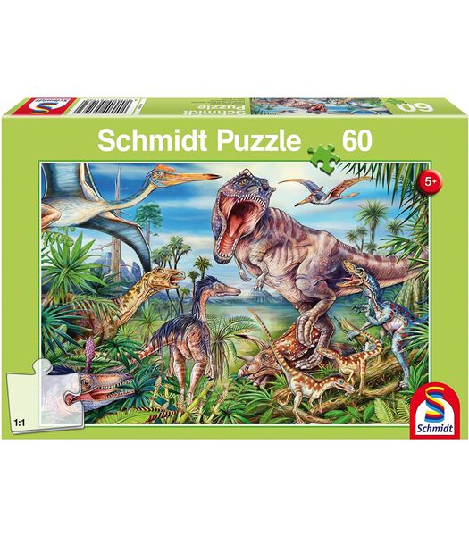 puzzel Bij de Dino's - 60 stukjes - 3+