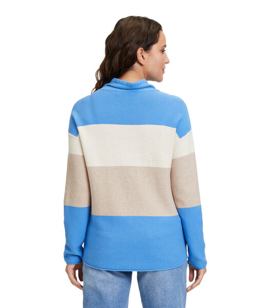 Pull-over en maille à motif colour blocking