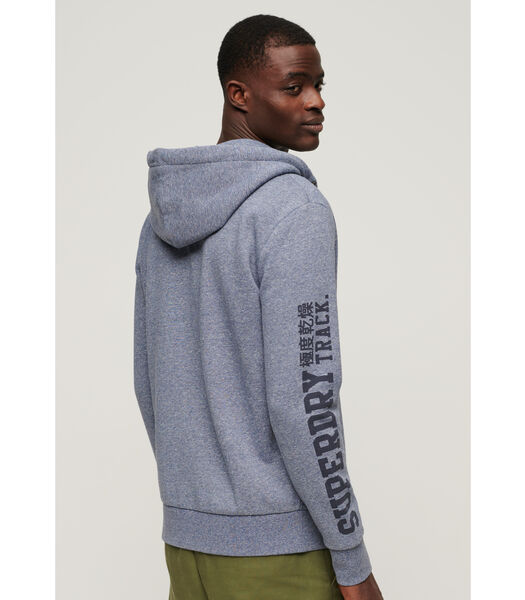 Sweatshirt à capuche zippé à motif Athletic College
