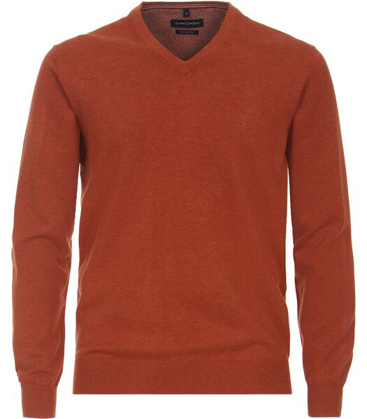 Pullover V-Hals Oranje