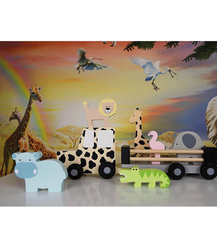 Houten speelgoed Grote Jeep Safari Car image number 2
