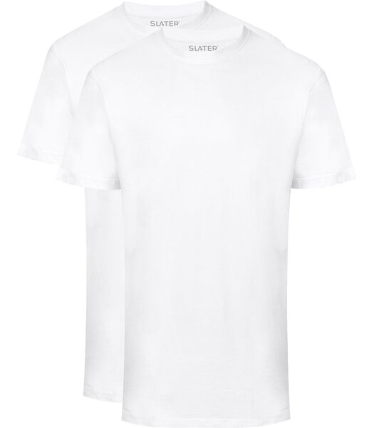 Slater T-shirts Américain Lot de 2 Blanc
