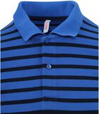 Poloshirt Strepen Royal Blauw image number 1