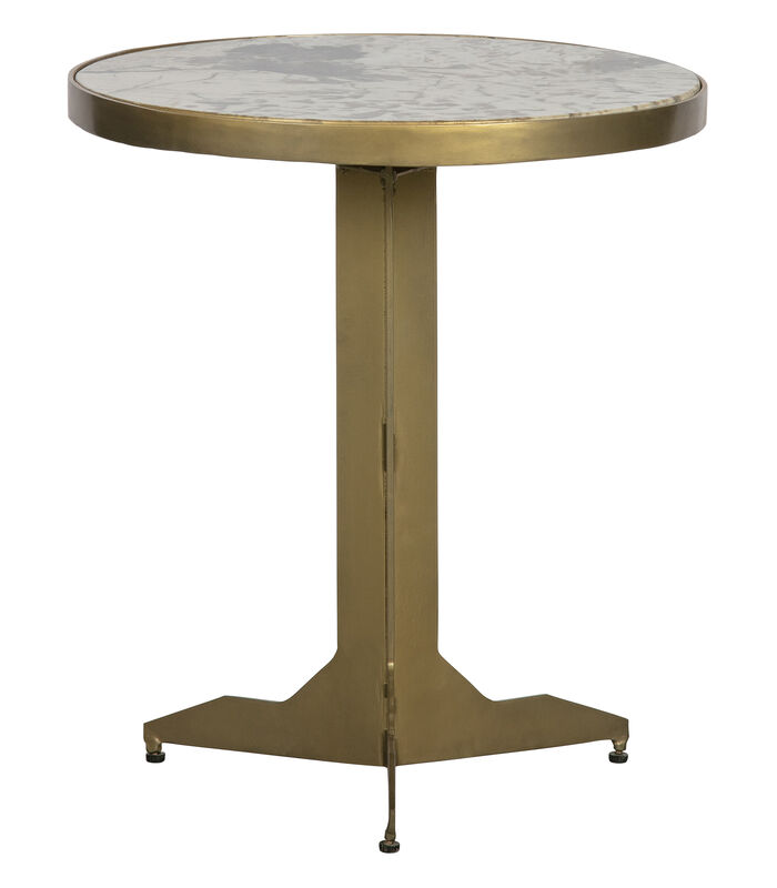 Table d'appoint - Marbre - Laiton antique - 51x45x45 cm - Cute image number 0