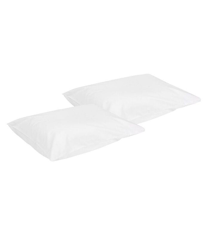 Taie d'oreiller pour oreiller à eau blanc coton set de 2 image number 0