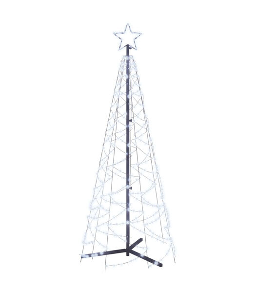 vidaXL Arbre de Noël cône Blanc chaud 200 LED 70x180 cm