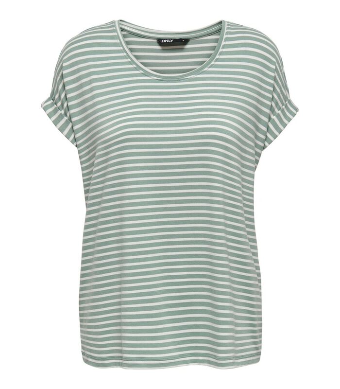 T-shirt femme Moster stripe col rond image number 0
