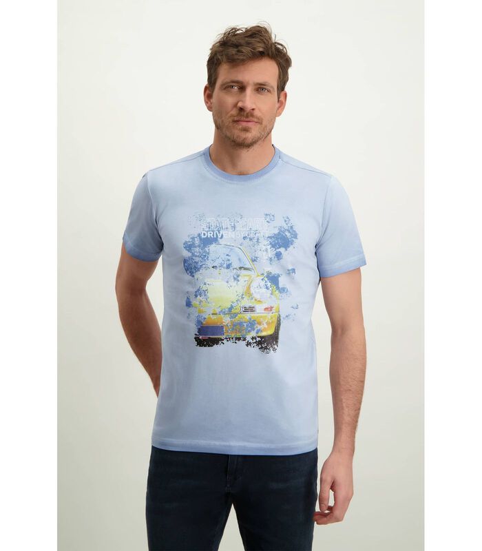 T-Shirt Print Blauw image number 1