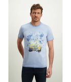 T-Shirt Print Blauw image number 1