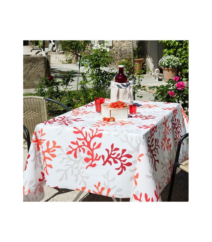 Nappe enduite ronde ou ovale Corail rouge image number 2