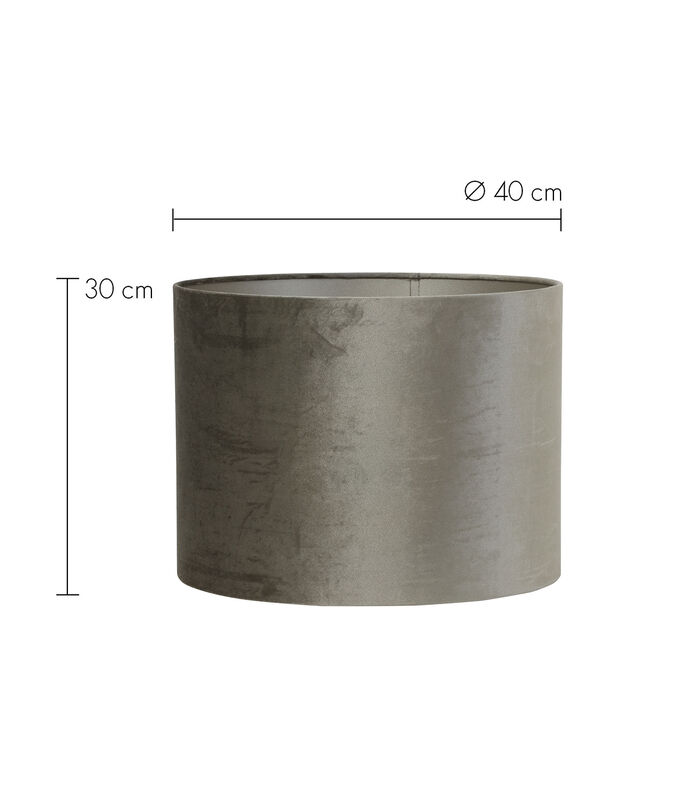 Abat-jour cylindrique Zinc - Taupe - Ø40x30cm image number 3
