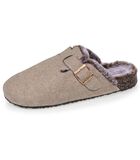 Chaussons mules Femme feutrine Taupe chiné image number 0