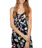 Babydoll Black Flowers zwart image number 0