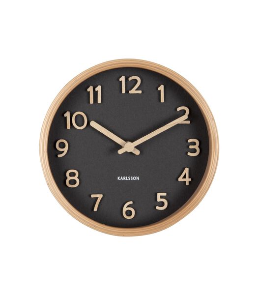 Horloge de table Pure - Noir - Ø18cm