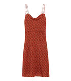 Granaatappel lange jurk met bandjes image number 0