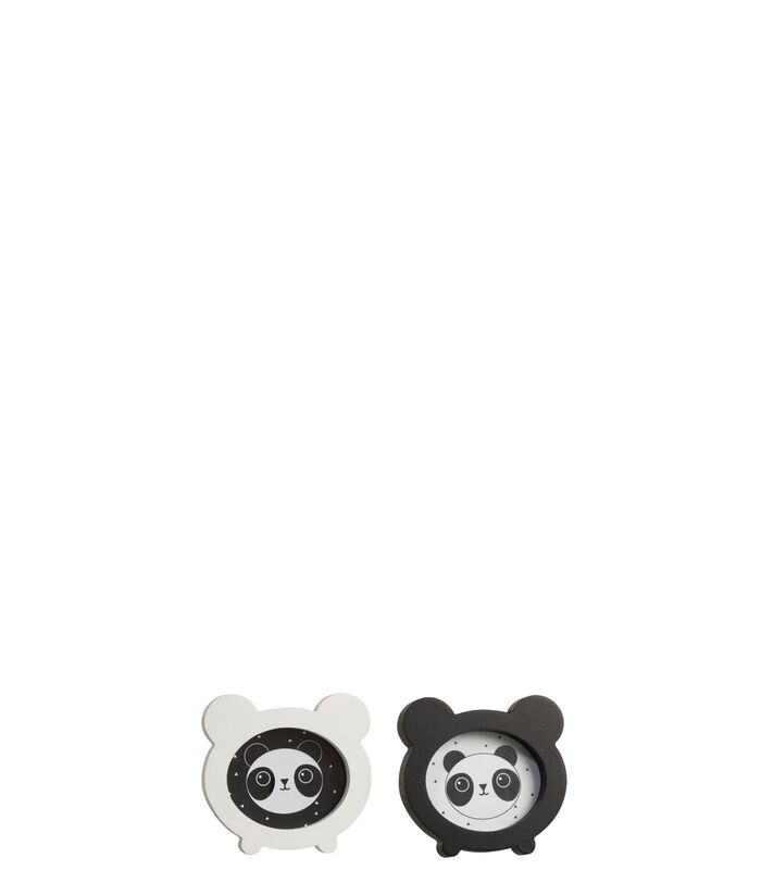 Cadre Photo Panda Bois Blanc/Noir Assortiment De 2 image number 0