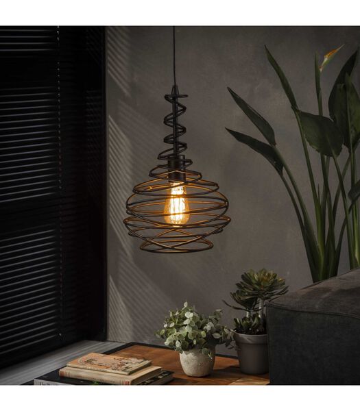 Cocoon - Lampe suspendue - luminaire en métal - laqué noir