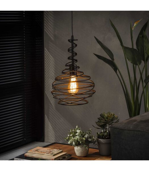 Cocoon - Hanglamp - metalen armatuur - zwart gepoedercoat