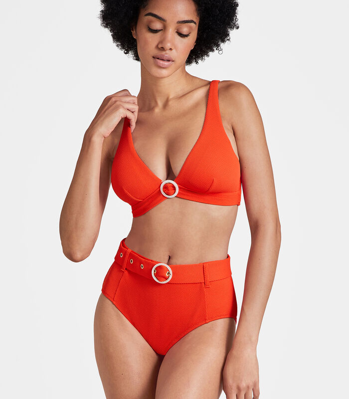 Bikinibroekje met hoge taille SUMMER FIZZ Orange image number 0