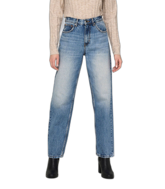 Jeans rechte hoge taille vrouw Robyn image number 0