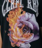 Fire Rose t-shirt zwart image number 2