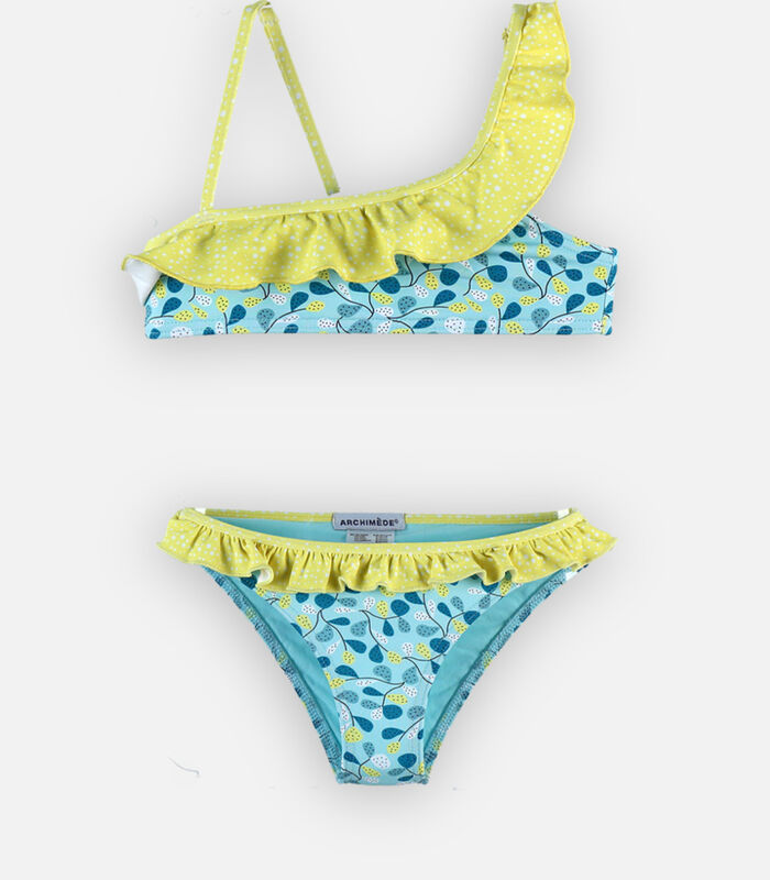 Bedrukte bikini, aqua/limoen image number 3