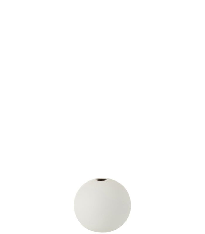 Vase Boule Ceramique Blanc Mat Small image number 0