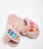 Uriel Nayeli roze imitatiebont flip-flop slippers image number 2
