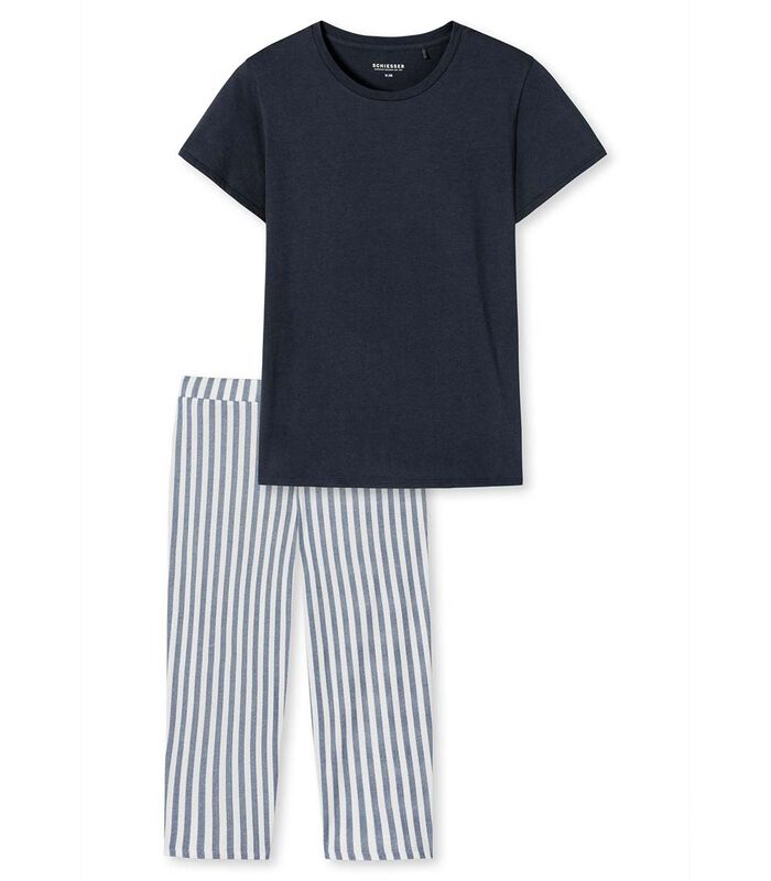 Pure Stripes - Pyjama met korte mouwen met 3/4-broek image number 1