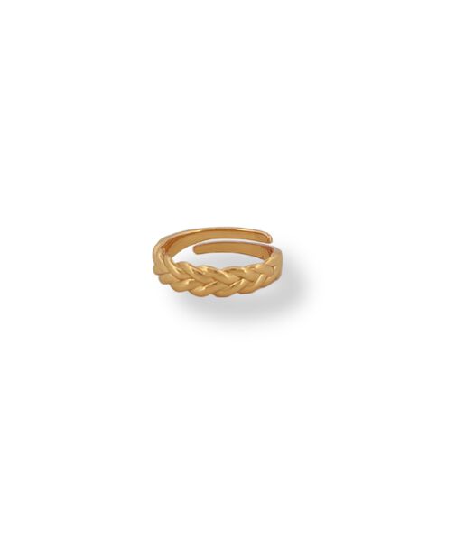 Ring - Verstelbare gevlochten ring - Goud