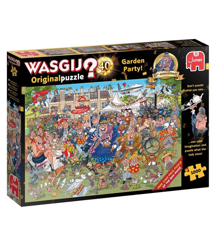 puzzel Wasgij Original 40 - Garden Party! (2 x 1000 stukjes) image number 0