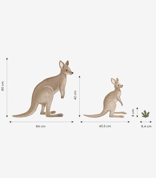 LILYDALE - Grote sticker - Kangoeroes