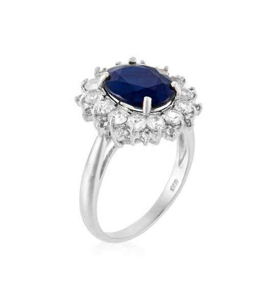 Ring 'Soleil Bleu Saphir' witgoud en topaz