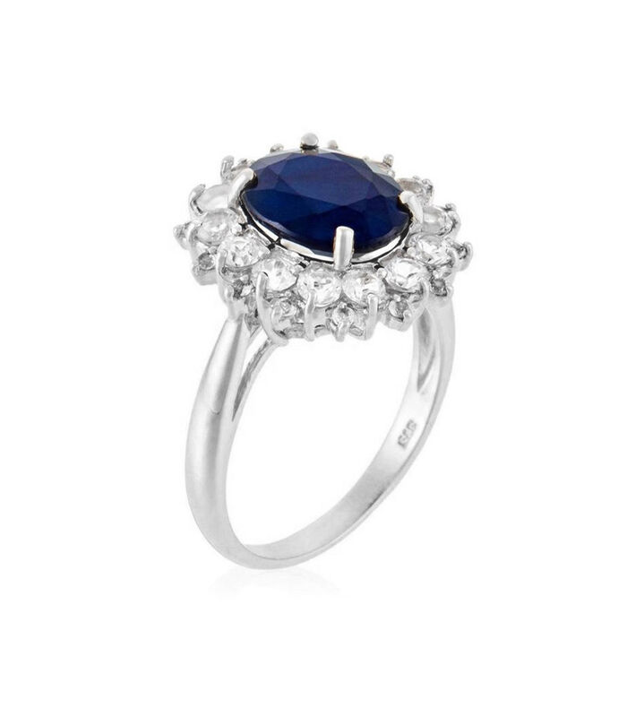 Ring 'Soleil Bleu Saphir' witgoud en topaz image number 0