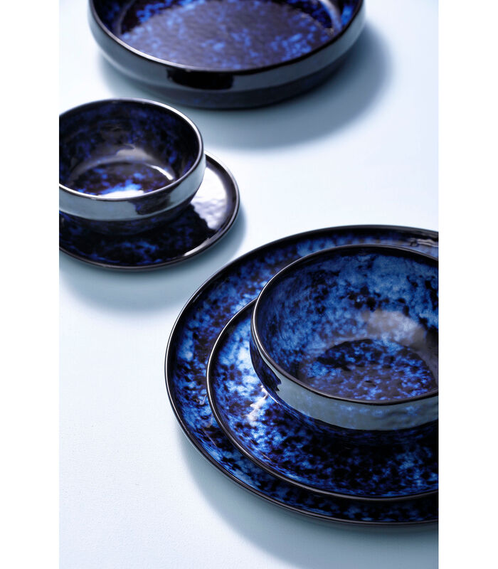 Serviesset Bama Blue Stoneware 6-persoons 24-delig Blauw image number 4